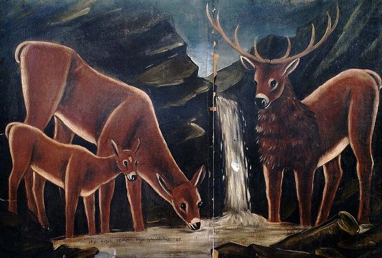 A Family of Deer, Niko Pirosmanashvili